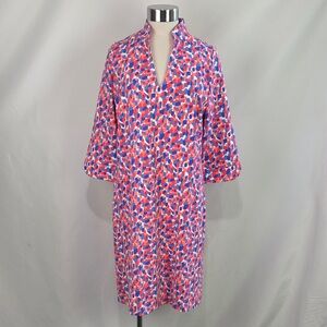 Katherine Way Multi Print Notch Neck Dress